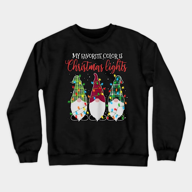 my favorite color is christmas lights Crewneck Sweatshirt by Barnard